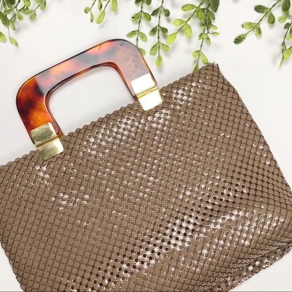 tortoise shell handle purse